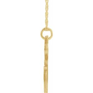 14K Yellow Gold-Plated Sterling Silver Script Initial E 16-18" Necklace
