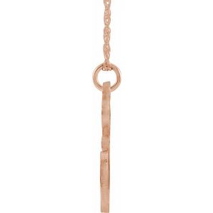14K Rose Gold-Plated Sterling Silver Script Initial E 16-18" Necklace