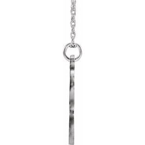 Sterling Silver Script Initial B 16-18" Necklace