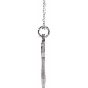 Sterling Silver Script Initial N 16-18" Necklace