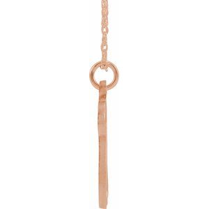 14K Rose Gold-Plated Sterling Silver Script Initial N 16-18" Necklace