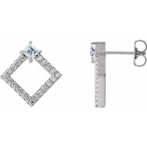 Platinum 5/8 CTW Diamond Earrings