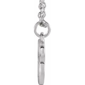 Sterling Silver Initial B Dangle 18" Necklace