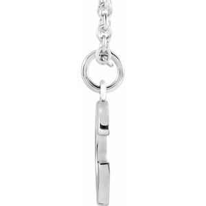 Sterling Silver Initial C Dangle 18" Necklace