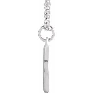Sterling Silver Initial D Dangle 18" Necklace