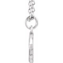 Load image into Gallery viewer, Sterling Silver Initial F Dangle 18&quot; Necklace
