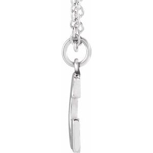 Sterling Silver Initial G Dangle 18" Necklace
