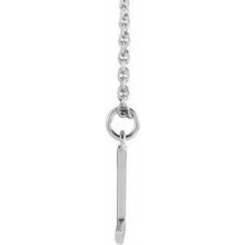 Load image into Gallery viewer, Sterling Silver Initial L Dangle 18&quot; Necklace
