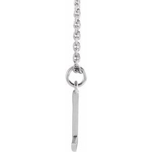 Sterling Silver Initial L Dangle 18" Necklace