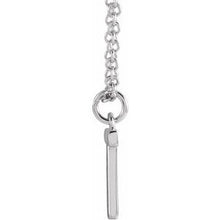 Load image into Gallery viewer, Sterling Silver Initial T Dangle 18&quot; Necklace
