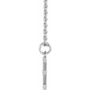 Sterling Silver Initial E Dangle 18" Necklace