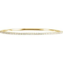 Load image into Gallery viewer, 14K Yellow 3 CTW Diamond Stackable Bangle 8&quot; Bracelet
