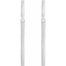 Load image into Gallery viewer, Sterling Silver 25.9x1.8 mm Articulated Bar Earrings
