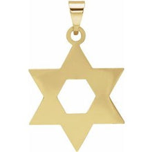 Load image into Gallery viewer, 14K Yellow 17x15 mm Star of David Pendant
