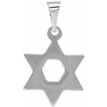 Load image into Gallery viewer, 14K White 14x12 mm Star of David Pendant
