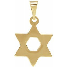 Load image into Gallery viewer, 14K Yellow 14x12 mm Star of David Pendant
