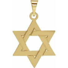 Load image into Gallery viewer, 14K Yellow 17x15 mm Star of David Pendant
