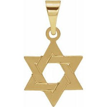 Load image into Gallery viewer, 14K Yellow 12x9 mm Star of David Pendant

