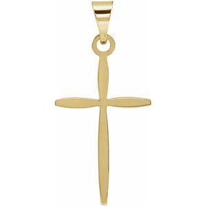 14K Yellow 17x11 mm Cross Pendant