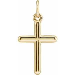 14K Yellow Cross Pendant