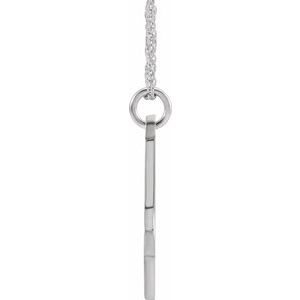 Sterling Silver Script Initial J 16-18" Necklace