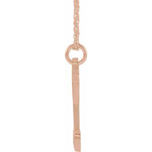 14K Rose Gold-Plated Sterling Silver Script Initial L 16-18" Necklace