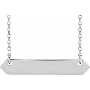 Sterling Silver 33x6 mm Geometric 16-18