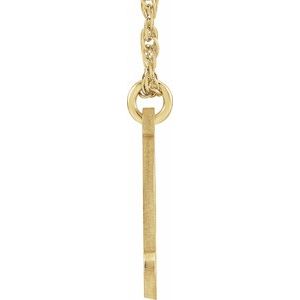 14K Yellow Gold-Plated Sterling Silver Script Initial Q 16-18" Necklace