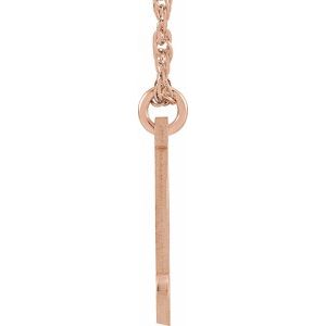 14K Rose Gold-Plated Sterling Silver Script Initial Q 16-18" Necklace