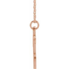 Charger l&#39;image dans la galerie, 14K Rose Gold-Plated Sterling Silver Script Initial U 16-18&quot; Necklace
