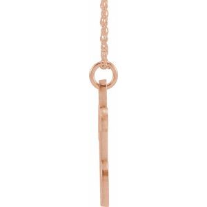 14K Rose Gold-Plated Sterling Silver Script Initial U 16-18" Necklace