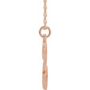 14K Rose Gold-Plated Sterling Silver Script Initial S 16-18" Necklace