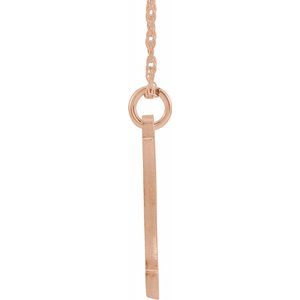 14K Rose Gold-Plated Sterling Silver Script Initial M 16-18" Necklace