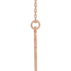 14K Rose Gold-Plated Sterling Silver Script Initial O 16-18" Necklace