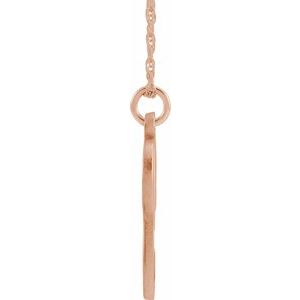 14K Rose Gold-Plated Sterling Silver Script Initial P 16-18" Necklace