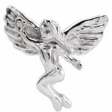 Load image into Gallery viewer, 14K White 13x12 mm Dancing Angel Lapel Pin
