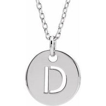 Load image into Gallery viewer, Sterling Silver Initial D 16-18&quot; Necklace

