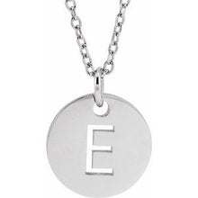 Load image into Gallery viewer, Sterling Silver Initial E 16-18&quot; Necklace
