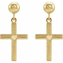 Load image into Gallery viewer, Cross &amp; Ball Earrings
