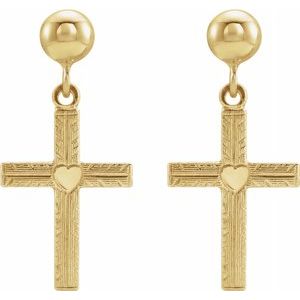 Cross & Ball Earrings