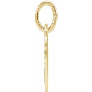 14K Yellow 8x7 mm Heart Cherub Angel Medal