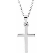 Load image into Gallery viewer, Sterling Silver Cross 18&quot; Necklace
