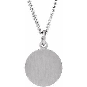 Sterling Silver 22 mm Guardian Angel Necklace