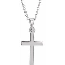 Load image into Gallery viewer, Sterling Silver Cross 18&quot; Necklace
