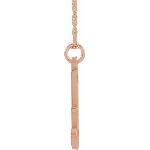 14K Rose Gold-Plated Sterling Silver Script Initial A 16-18" Necklace