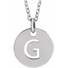 Load image into Gallery viewer, Sterling Silver Initial G 16-18&quot; Necklace
