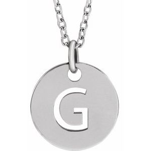 Sterling Silver Initial G 16-18