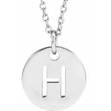 Load image into Gallery viewer, Sterling Silver Initial H 16-18&quot; Necklace
