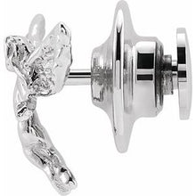 Load image into Gallery viewer, 14K White 13x12 mm Dancing Angel Lapel Pin
