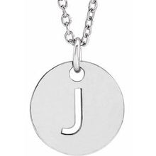 Load image into Gallery viewer, Sterling Silver Initial J 16-18&quot; Necklace
